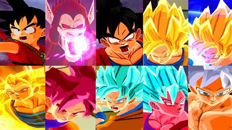 Todas As TransformaÇÕes Do Goku Kid Oozaru Ssj Ssj2 Ssj3 Ssg