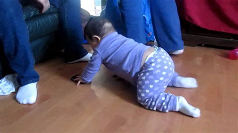 kayden crawling on her hands and knees youtube