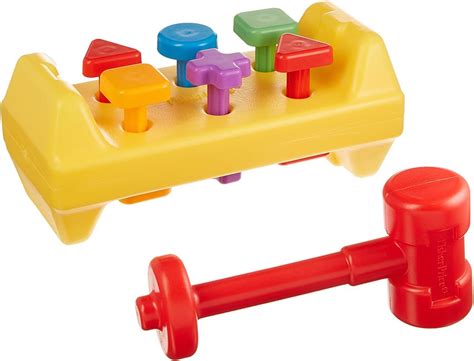 Fisher Price Tap N Turn Bench Hammer Peg Toy Kids Baby Toddler Children