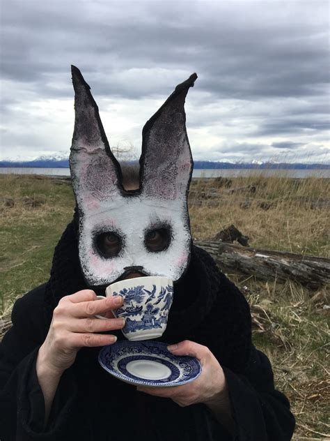 Scary White Rabbit Masquerade Mask Creepy Bunny Adult Etsy
