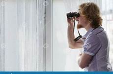 spying neighbors binoculars