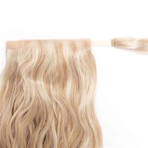 20 Inch Invisi Ponytail Beach Wave Champagne Blonde Beauty Works
