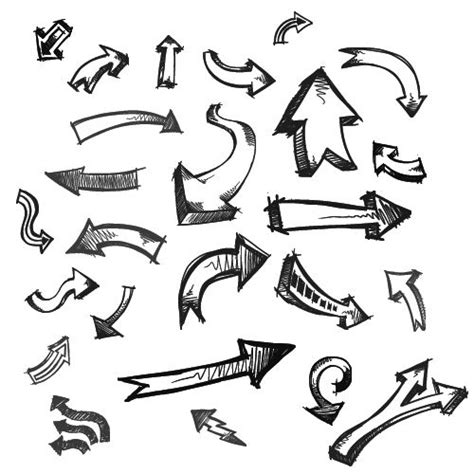 Repeat steps 6 through 8 to draw additional arrows on the image. 60+ Arrow Doodles Photoshop Brushes, 2020 | Çizim ...