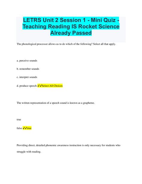 Letrs Unit 1 Session 1 Reflection Worksheet Printable Word Searches