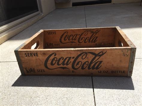 Vintage Coca Cola Wood Crate Brown 1960s Reclaimed Bottle