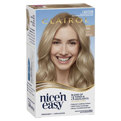 Buy Clairol Nice N Easy 9a Natural Light Ash Blonde Permanent Hair Colour Online At Chemist