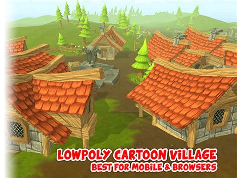 Lowpoly Cartoon Village Kit 3d Fantasy Unity Asset Store
