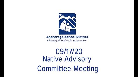 09 17 20 Asd Native Advisory Committee Meeting Youtube