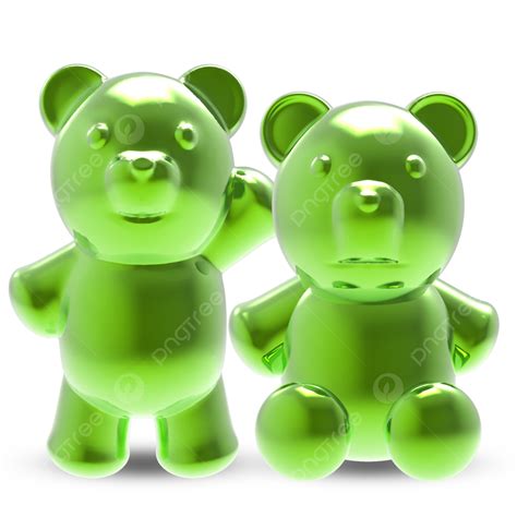Green Gummy Bears Glossy Sweet Candy Gummy Bears Candy Sweet Food