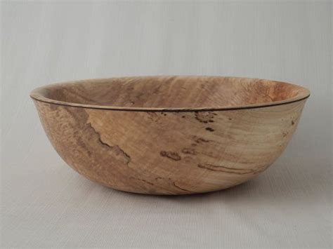 Wood Salad Bowl Spalted Curly Maple Handmade By Deadtreewoodworks