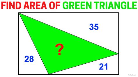 Find Area Of The Shaded Triangle In A Rectangle Important Geometry