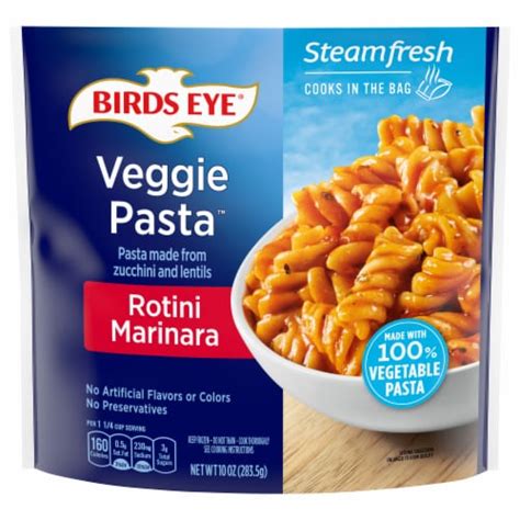 Birds Eye Rotini Marinara Veggie Pasta Frozen Meal 10 Oz Kroger