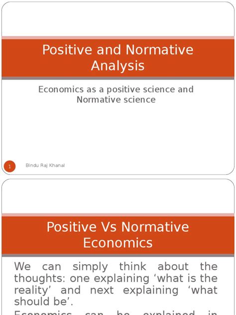 Normative Vs Positive Pdf Normative Economics