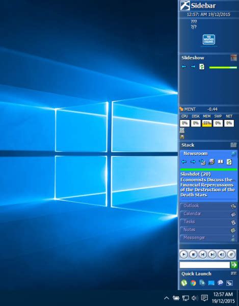 Adicionar Sidebar E Gadgets Com Desktop Sidebar Para Windows 1087