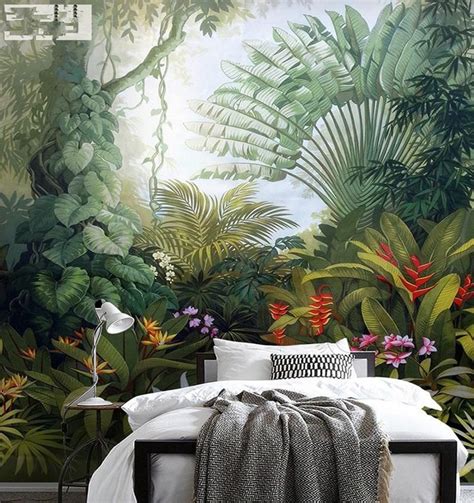 Southeast Asia Forest Wallpaper Wall Mural Huge Tree With Plants And