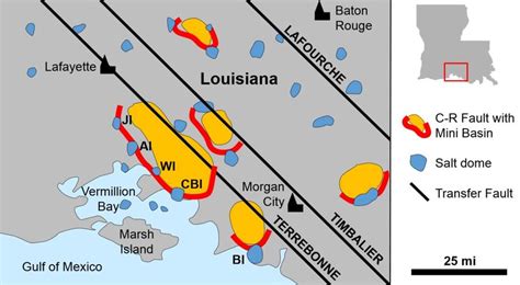 Structural Framework Of The Southern Louisiana Gulf Shore With The