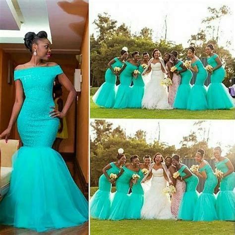 Sexy African Bridesmaids Dresses Long Mermaid Bridesmaid Dress For