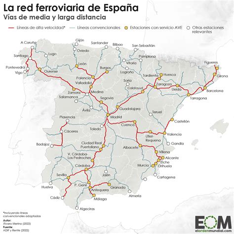 El Mapa De Los Trenes En España Outline Tts
