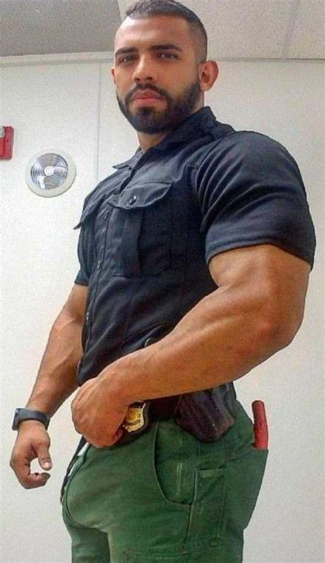 Cop Uniform Men In Uniform Muscle Hunks Muscle Men Hairy Men