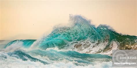 Ocean Waves Crashing Into The Stock Photo