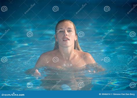 Swimming Girl Stock Photo Image Of Pretty Blue Sport