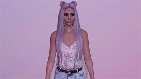 Double Bun Hairstyle For Mp Female Gta5