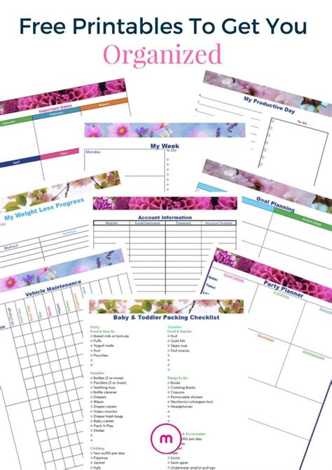 How To Easily Get Organized With Printables Planner Template Printable