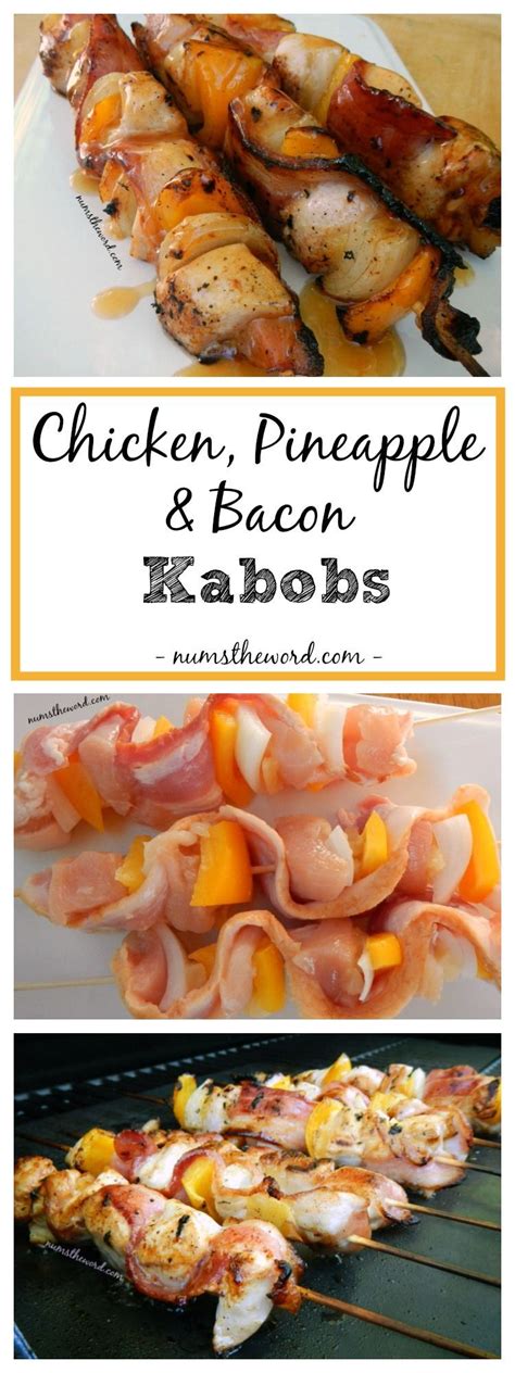 Honey garlic bacon wrapped chicken kabobs are going to tantalize your tastebuds. Chicken, Pineapple & Bacon Kabobs are easy to whip up and ...
