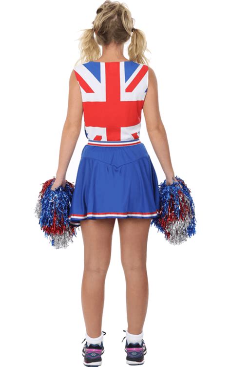 womens cheerleader costume team gb outfit blue team cheer uniform fancy dress ebay