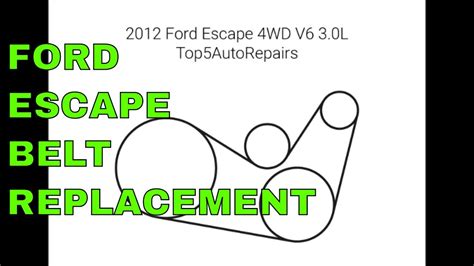 Ford Escape 4wd V6 30 Serpentine Belt Routing Diagram