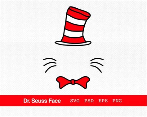 Seuss Hat Svg Cat In The Hat Svg Striped Hat Svg Dr Seuss Cut File