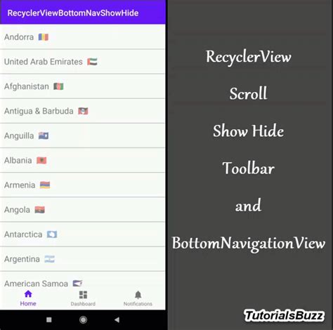 Tutorialsbuzz Android Recyclerview Onscroll Show Hide Toolbar