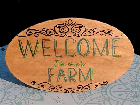 Welcome To Our Farm Plaque Etsy