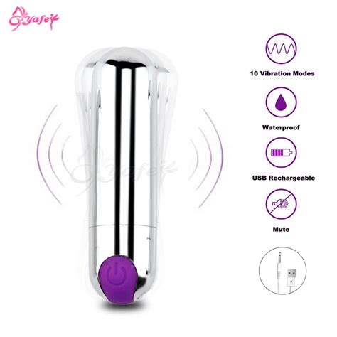 Usb Rechargeable 10 Speed Bullet Vibrators Intimate Sex Toys For Women Clit Stimulator G Spot