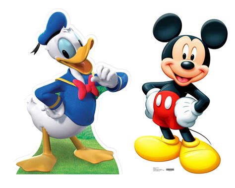 Lifesize Cardboard Cutout Set Of Mickey Mouse And Donald