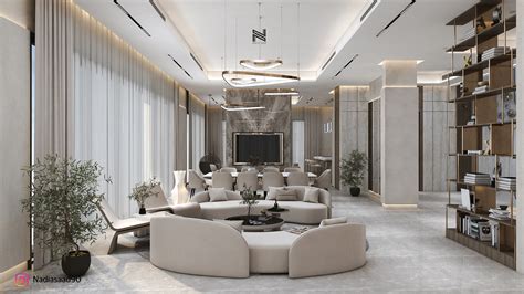 Luxury Hall With Living Room Design In Dubai On Behance