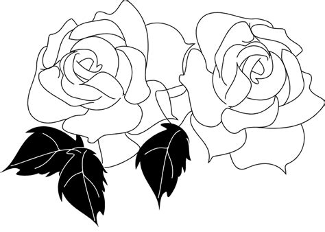 Roses Outline Free Download On Clipartmag
