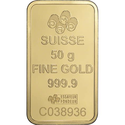 50 Gram Gold Bar Pamp Suisse Fortuna 9999 Fine In Sealed Assay