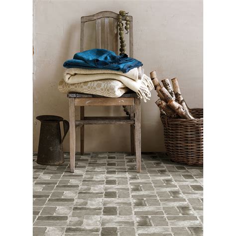 Fp3294 Harvard Brick Grey Peel And Stick Floor Tiles By Floorpops