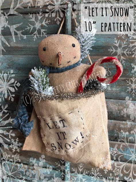 New For 2016 A Cute Little Snowman Tucked In A Let It Snow Bag