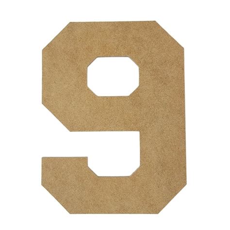 Wooden Number Unfinished Collegiate Font Craft Cutout