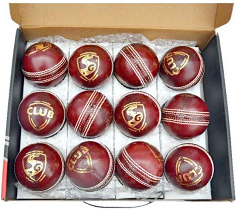 Buy Sg Club Cricket Ball Size 5 Diameter 25 Cm Pack Of 12 Red