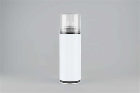 front view spray bottle mockup psd