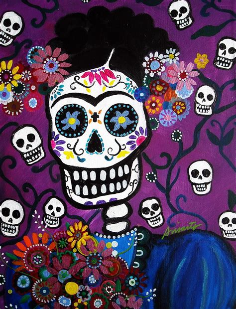 Frida Dia De Los Muertos Painting By Pristine Cartera Turkus