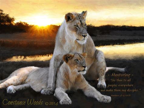 Lioness And Cub Prophetic Art Of Constance Woods