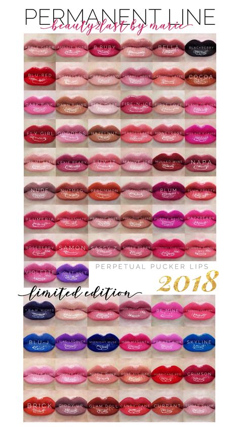 LipSense Colors For 2018 Lipsense Lip Colors Lipsense Colors Chart
