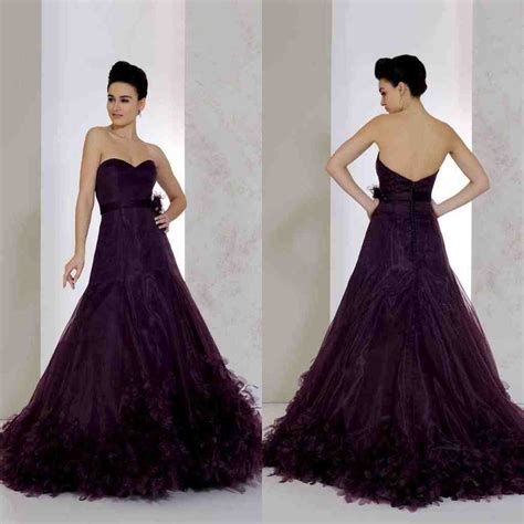 Dark Purple Wedding Dress Wedding And Bridal Inspiration