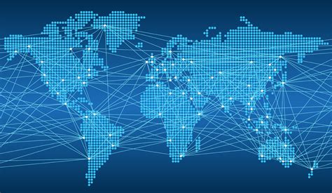 Seamless Map Of The Global Network System 376182 Vector Art At Vecteezy