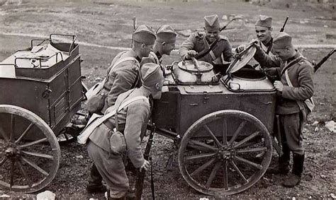 Serbian Soldiers Checking On Their Lunch Wwi World War World War I War