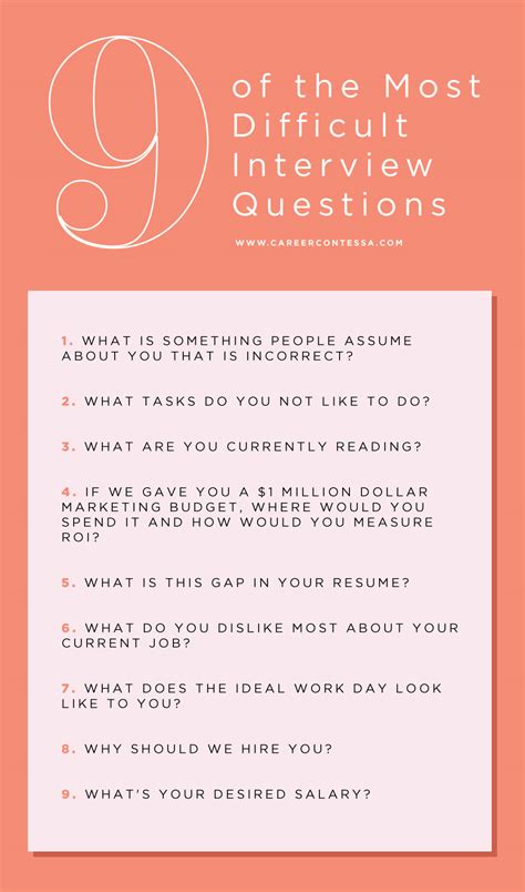 9 of the most difficult interview questions and how to answer them images